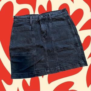 Black Denim Skirt